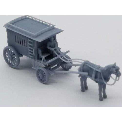Outland Models Old West Carriage / Wagon - Prisoner Wagon 1:87 HO Scale Scenery Vehicle