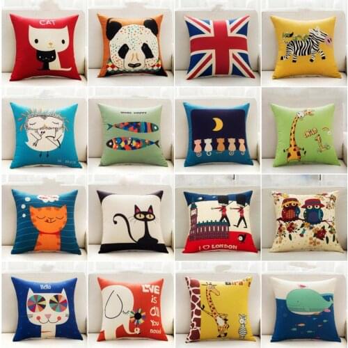 The Nordic Pillow Case Throw Pillowcase Cotton Linen Printed Pillow Covers for Office Home Free Shipping