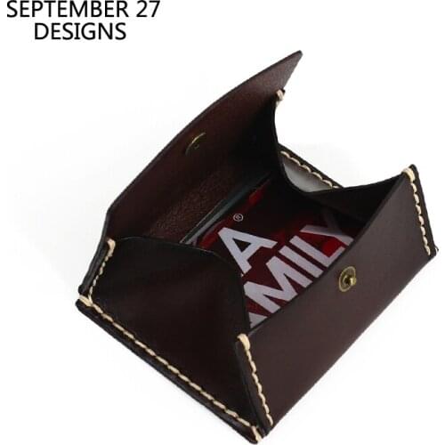 New Fashion Mini Coin Purses Men Genuine Cow Leather Luxury Handmade Vintage Credit/ID Card Case Women Retro Hasp Coin Pouch