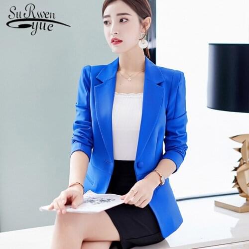 Spring and Autumn New 2021 Fashion Clothing Casual Long Sleeve Jacket solid elegant Slim Office Work Outwear 5030 80