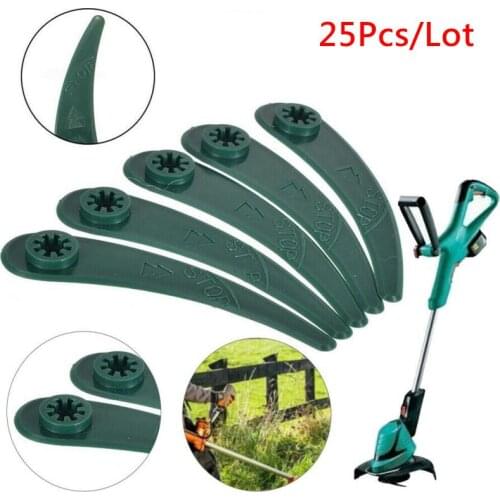25Pcs Plastic Blades For Bosch ART 23-18 Li/26-18Li Grass Strimmer Trimmer Plastic Garden Accessories Lawn Mower Plastic Blade