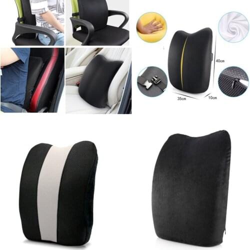 Memory Foam Lumbar Support Pillow Car Seat Back Massager Lower Back Pain Relief Waist Cushion Tools For Chairs Home Office