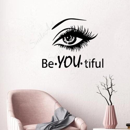 Drop Shipping Eyelash Family Wall Stickers Mural Art Home Decor Living Room Bedroom Background Wall Art Decal