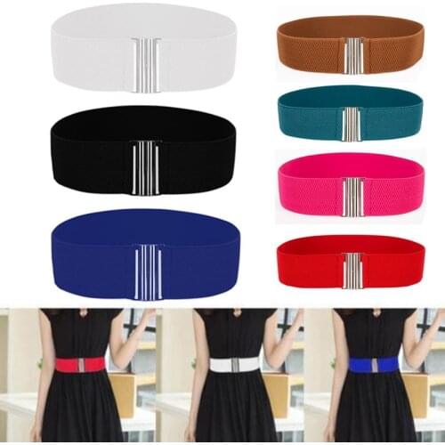 Womens Belt Stretch Skinny Elastic Wide Ceinture Corset Tie Wrap Waist Soft Vintage Femme Red Black Blue Dress Belt Accessories