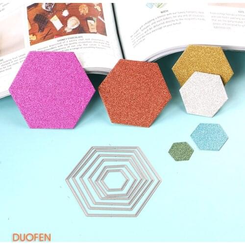140174 hexagon set 6pcs stencil metal Cutting dies for DIY papercraft project Scrapbook Paper Album greeting cards
