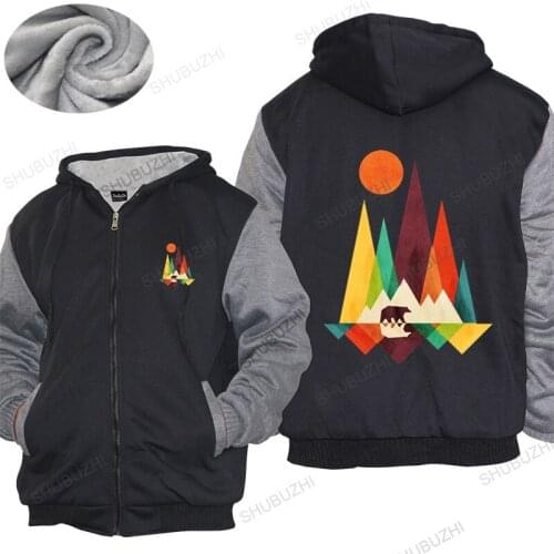 New fashion thick hoody coat Mens Boys Mountain Bear Lot Dance Wear Novelty Fitness Cotton thick hoody Drop Shipping