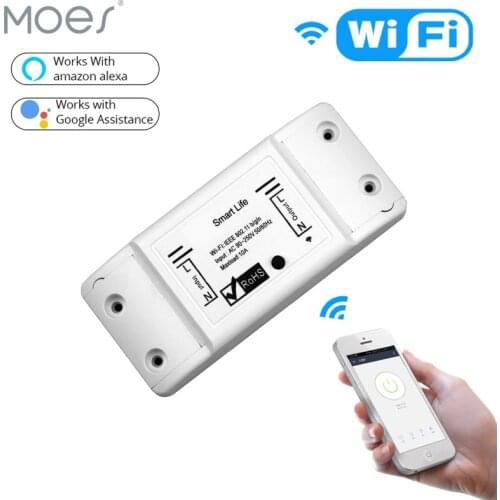 DIY WiFi Smart Light Switch Universal Breaker Timer Wireless Remote Control Works with Alexa Google Home Smart Home