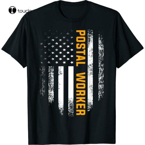 Vintage Postal Worker American Flag Us Postal Service Gift T-Shirt Black S-3Xl