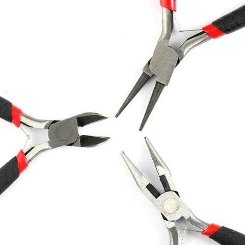 High Quality Flush Side Shear Cutter Clipper Cutting Pliers Stainless Steel Flat Nose Pliers Jewelry Making Hand Tools, 3pcs/set