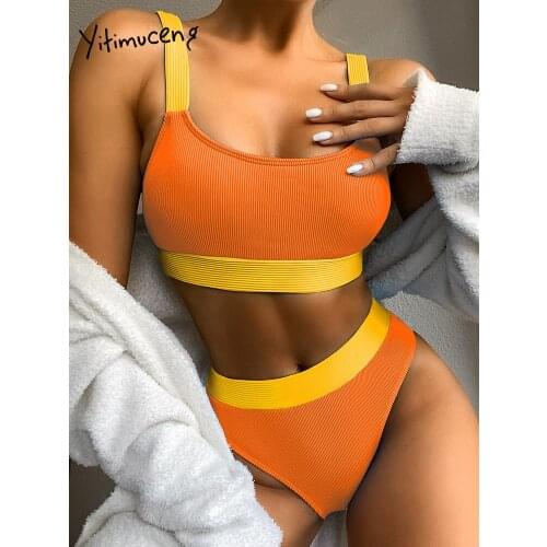 Yitimuceng Orange Swimwear