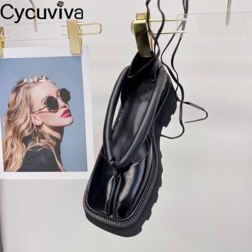 Split Genuine Leather Chunky Heels Women Slip On Square Toe Platform Shoes Female Casual Non-slip Designer Shoes For Women 2021