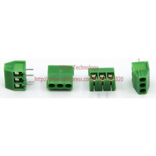 100pcs/lot) PCB Screw Terminal Block Connector KF350-3P pitch:3.5MM Green 3.5mm KF350