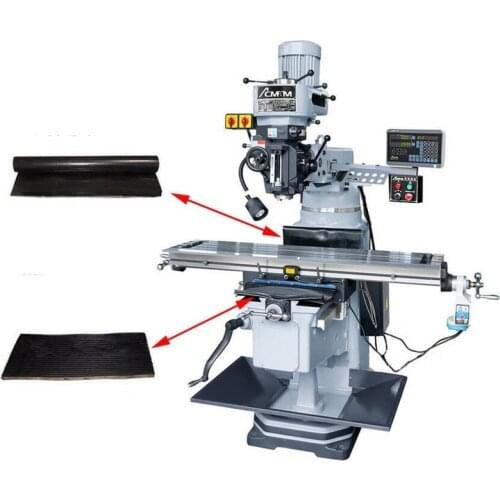 2pcs Milling Machine Part Accordion Type & Retractable Way Cover (Front & Back)