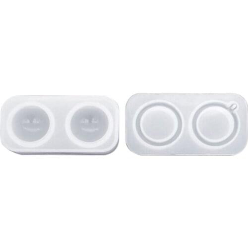 2 Pcs/Set Silicone Mold DIY Jewelry Making Pendant Universe Round Ball Epoxy Resin Crafts Gifts Handmade Tools Crystal Mirror