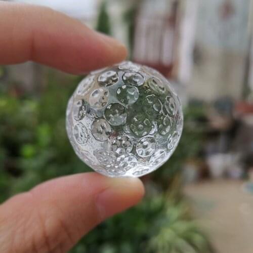 30mm 40mm Crystal Golf Ball Glass Quartz Sphere Home Decoration Ornaments Sports Souvenir Creative Miniature Figurine