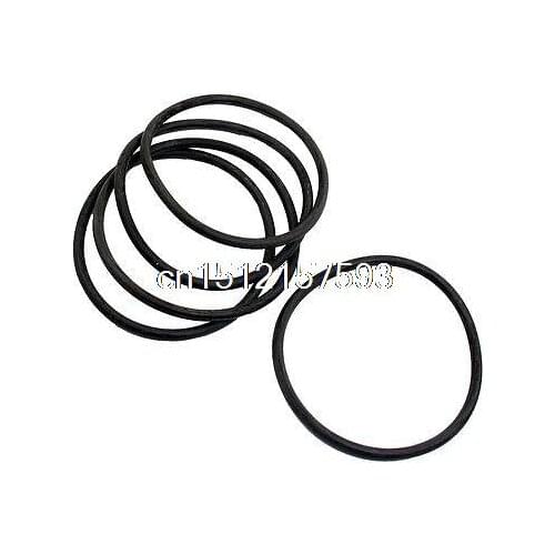 5 Pcs 80mm Outside Dia 4mm Thick Filter Rubber O Ring Seal Black