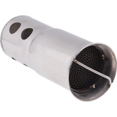 51mm Silver Motorcycle Exhaust Can Muffler Insert Baffle Silencer 126mm Long
