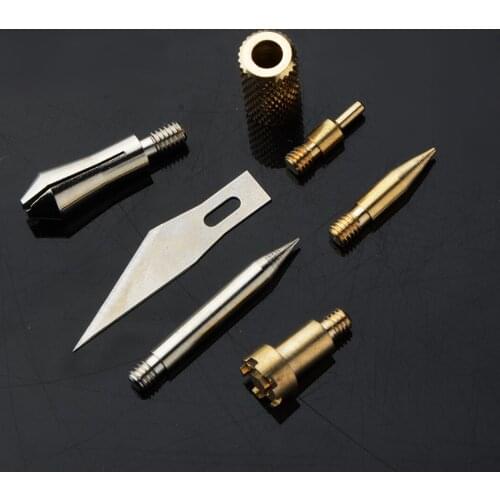 6 pcs/ Set Wood Burning Pen Set Welding Tips & Stencil Set Soldering Iron Carving Tools For DIY