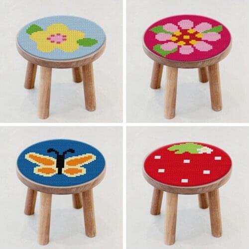 DIY Cartoon Latch Hook Rug Kit Kussen Knooppakket Needle for Carpet Embroidery Cushion Button Cushion Animal Latch Hook Pillow F