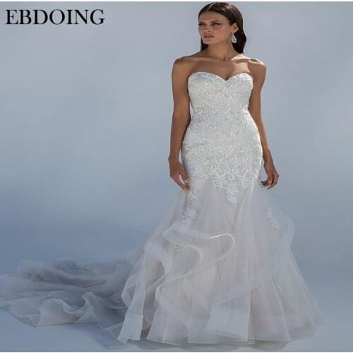 Свадебные платья со шлейфом EBDOING China At AliExpress