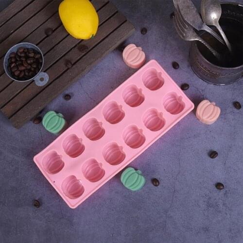 Silicone Pumpkin Shape Chocolate Mold Ice Sphere Mold Food Grade Dishwasher Safe Fondant Mold Flexible Simple Operate Candy Mol