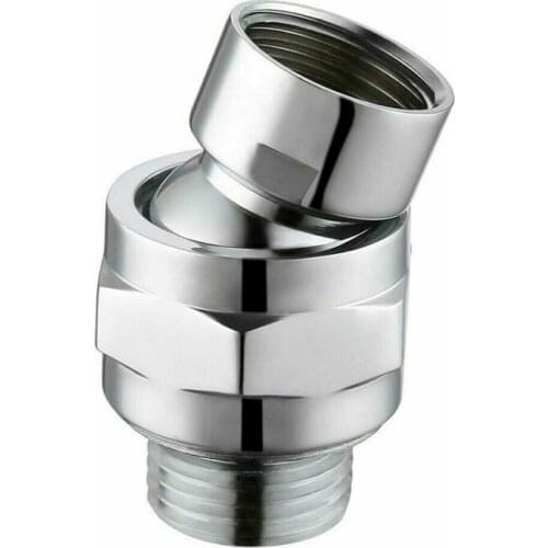 HOT-Brass Chrome Ball Joint Shower Arm Head Angle Adjustable Swivel Adapter