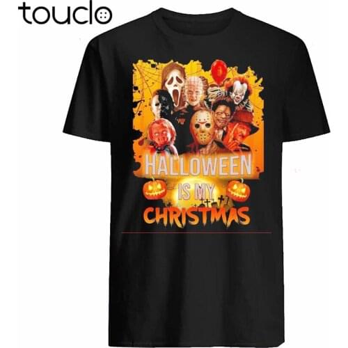 Horror Movie Characters, Halloween Is My Christmas T-Shirt Regular Size S-5XL mens dress shirts