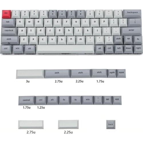 YMDK DSA Profile 61 64 68 Minila Dye Subimation Keyset Thick PBT Keycap set For Cherry MX GH60 XD64 GK64 Tada68 Minila DZ60 SP64