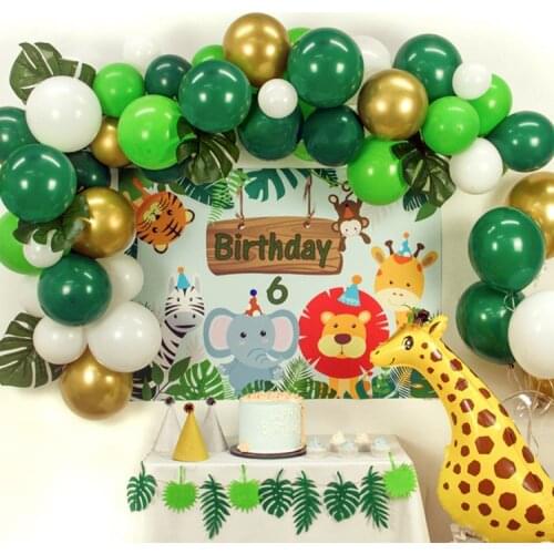 Animal Safari Party Disposable Tableware Sets birthday party decoration Baby Shower Birthday Jungle Party Supply Kid Boys