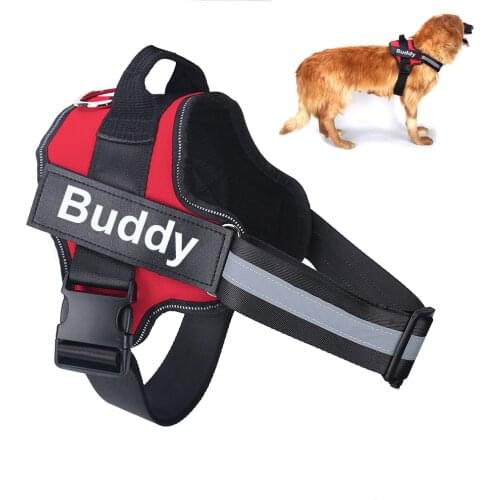 Personalized Dog Harness NO PULL Reflective Breathable Adjustable Pet Harness For Small large Dog Harness Vest With Custom patch