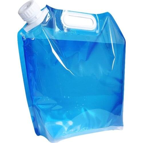 Portable Folding Collapsible Handheld 5/10 Liter Outdoor Drinking Water Camping Container Bucket Water Bag