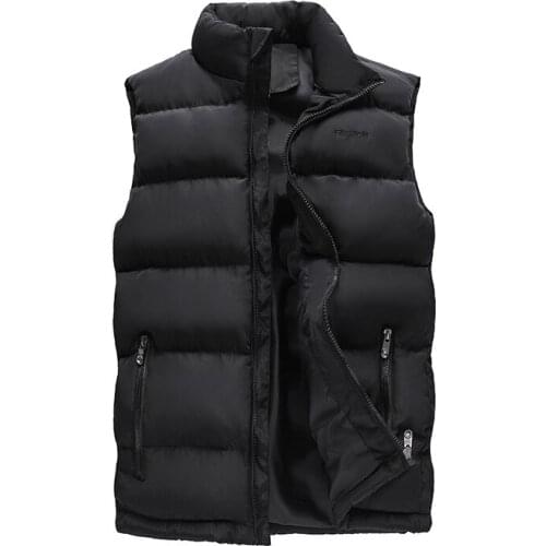 QNPQYX New fashion Mens Vest Winter Casual Sleeveless Jacket Down Vest Windproof Warm Waistcoat Casual Coats Plus Size M-6XL