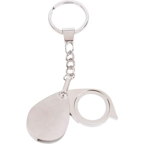 Hot New Magnifying Glass Lens With Keychain Loupe Folding Pocket 10X 15X Magnifier Loupe