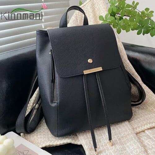 Fashion Back Pack For Women High Quality PU Leather Female Backpack Large Capacity Outdoor Travel Backpack School Bag For Girls