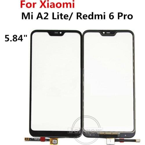 5.84'' For Xiaomi Redmi 6 Pro Touchscreen Sensor Glass Panel Front Outer Glass Replace Parts For Xiaomi Mi A2 Lite Touch Screen