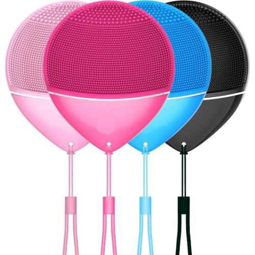 Facial Cleansing Brush, Sonic Face Massager Electric Silicone Rechargeable Waterproof Anti-Aging Skin Cleanser Makeup Tool