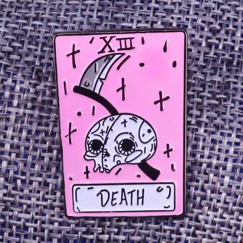 Death XIII Tarot Readers Gift Occult Goth Wiccan Pin badge