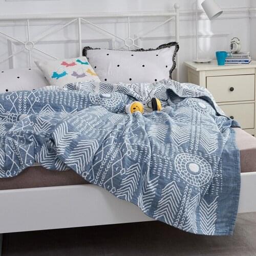 Spring Summer Cotton Gauze Muslin Throw Blanket on the Bed Crib Cover Sheets Soft And Comfortable Bedding Coverlet Bedcover
