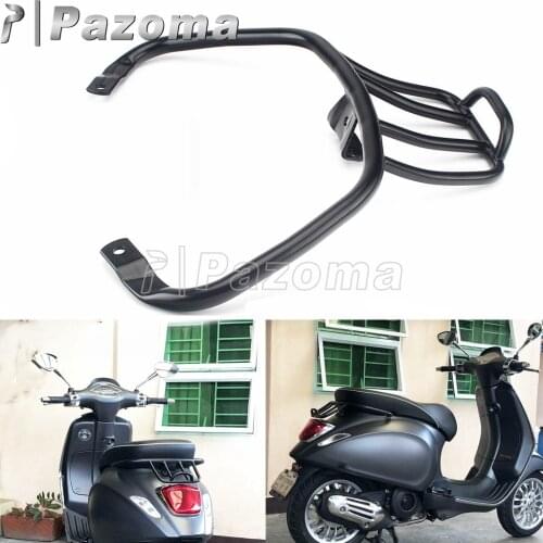 Motorcycle Rear Luggage Rack Black For Vespa Primavera Sprint 150 Tail Black Aluminum Cargo Holder Shelf Bracket