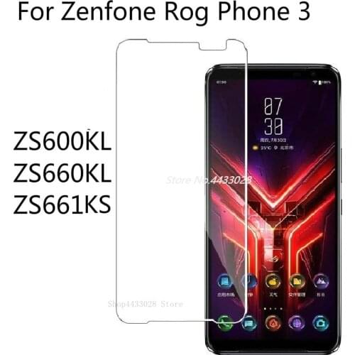 2pcs ZS661KL Tempered Glass for Asus Zenfone Rog Phone 3 ZS661KS Screen Protector 9H for ZS600KL ZS660KL Protective Glass Film