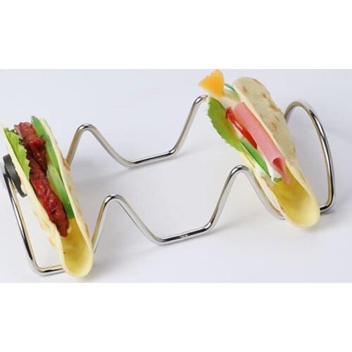 Iron Shelf Taco Holder Pancake Display Frame Stand Mexican Taco Rack Fast Food Snack Stand Eggette Cooling Shelf Pizza Tool 1pcs