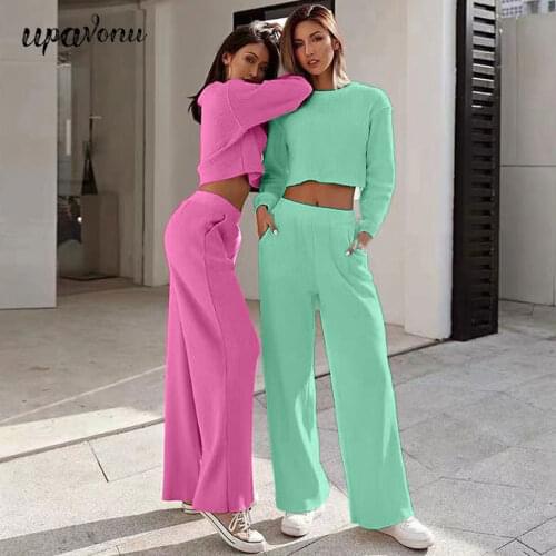 Free Shipping Knitted Pencil Pants Set 2021 New Womens Casual Long Sleeve Loose Hooded Pullover Knitwear & Pants Two-Piece Sets