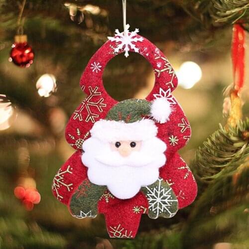1pc Merry Xmas Santa Claus Snowman Tree Door Decoration For Home Ornament Decoration Hanging Pendant Christmas Gifts YL897799