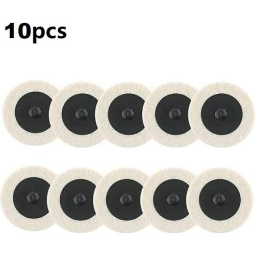 10Pcs 2inch Car Polishing Wool Disc Light Cutting Buffing Waxing Sponge Auto Wheel Polishing Pad For Car Polisher Drill Adapter