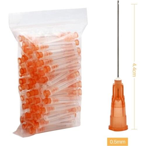 100 Pcs/Bag Dental Material Dental Endo Irrigation Needle Tip 25G/27G/30G End-Closed Side Hole Endo Syringe For Teeth Whitening
