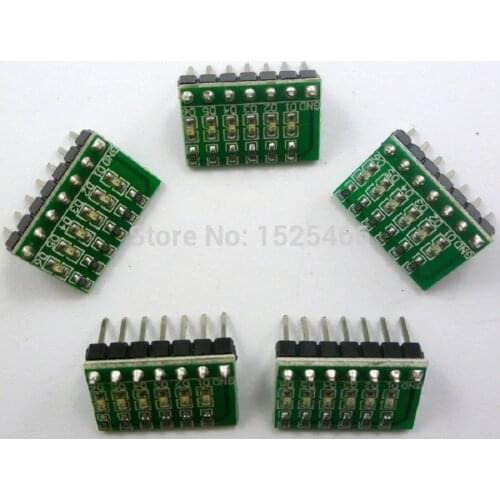 5pcs/lot 3-12V 6Bit Green MCU Expansion LED Module for Breadboard PCB STM8 STM32 Xilinx Altera Lattice Actel Atmel FPGA CPLD PLD