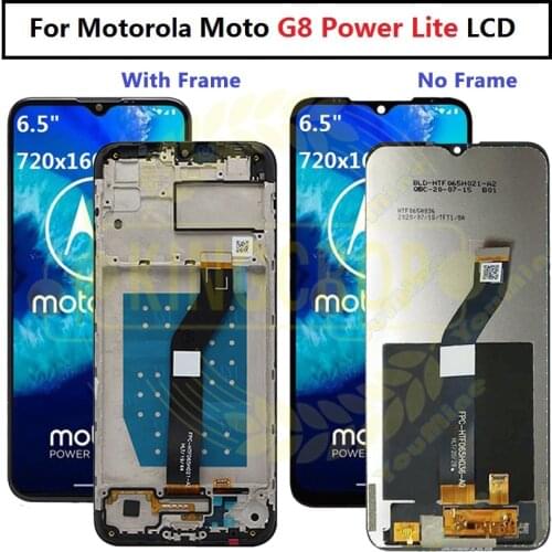 6.5''original for Motorola Moto G8 Power Lite lcd display touch screen digitizer Assembly for Moto G8 Power Lite lcd with frame