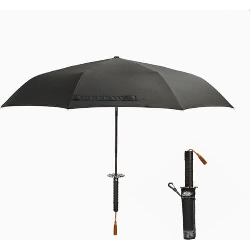 Automatic Folding Samurai Sword Handle Umbrella Ninja Katana Design New Umbrellas