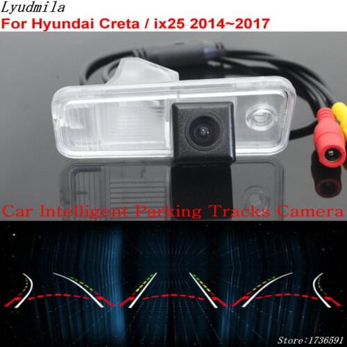Lyudmila Car Intelligent Parking Tracks Camera FOR Hyundai Creta / ix25 2014~2017 HD Back up Reverse Car Rear View Camera