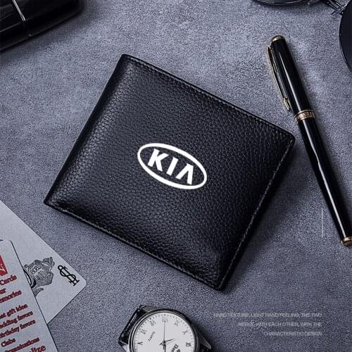 Car leather wallet Card package for kia sportage rio ceed picanto sorento Amanti Avella BESTA Bongo Cadenza Carnival CERATO k2